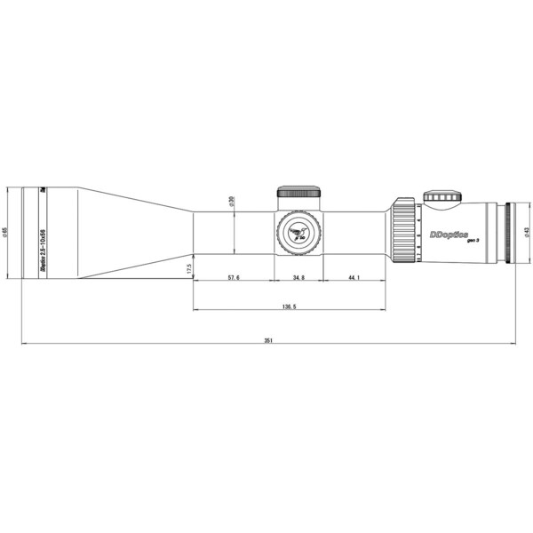 DDoptics Richtkijker Nighteagle V4 2,5-10x56 Gen 3