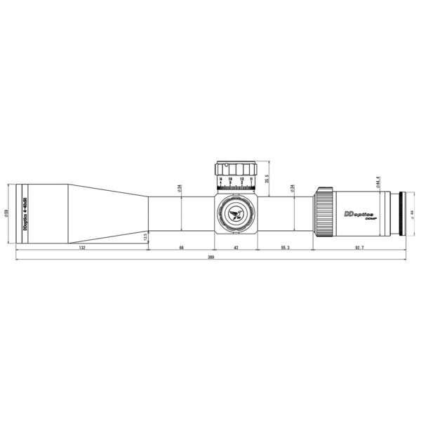 DDoptics Riflescope DDMP V10 4-40x50 tacA MOA