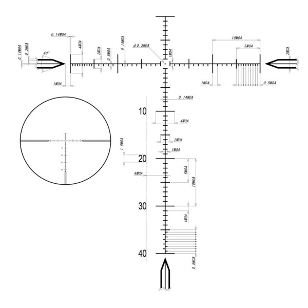 DDoptics Riflescope DDMP V6 5-30x56 tacA MOA