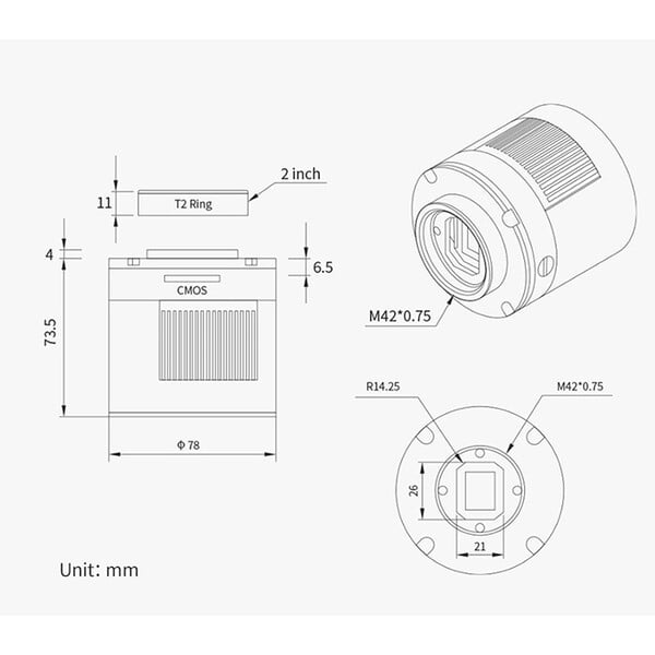 ZWO Camera ASI 992 MM Pro SWIR Mono