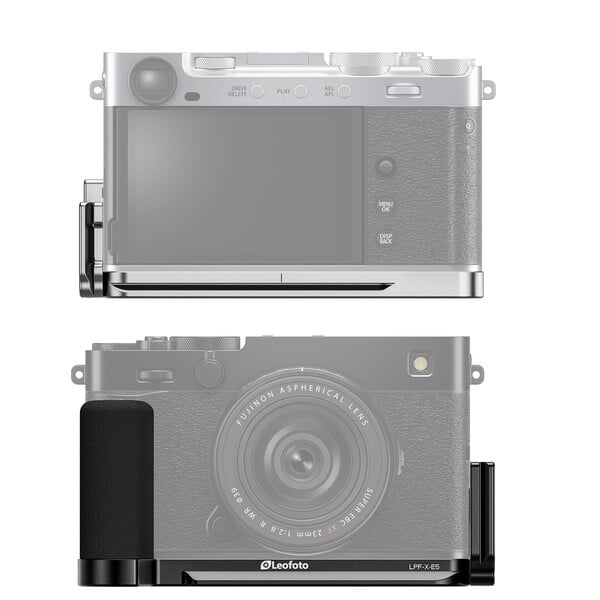 Leofoto L-bracket LPF-X-E5 suitable for Fujifilm X-E5 silver