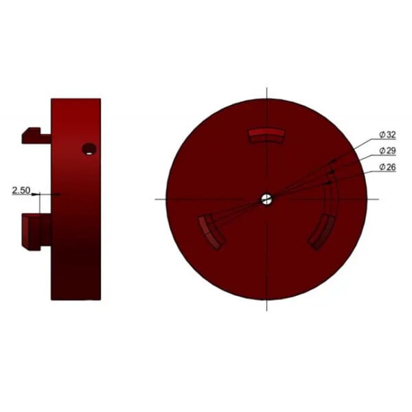 QHY adapter de montaje PoleMaster Vixen SXD, SXW, SX2, SXD2