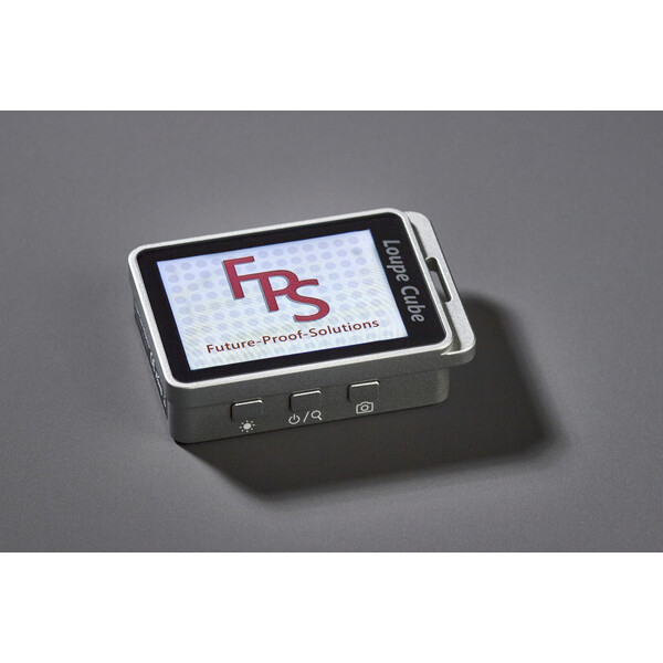 FPS Lente d`ingrandimento elettronica Magic Loupe Cube – compatta, zoom da 7x a 19x, luce UV e display da 2,4"