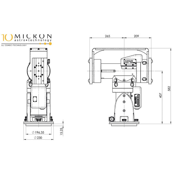 10Micron Mount AZ 2000 HPS Combi