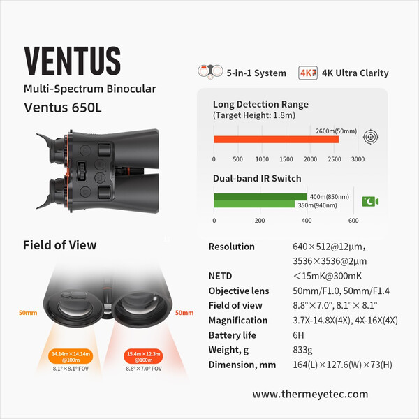 ThermTec Night vision device Ventus 650L