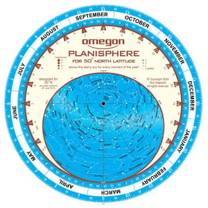 Omegon Star chart Planisphere