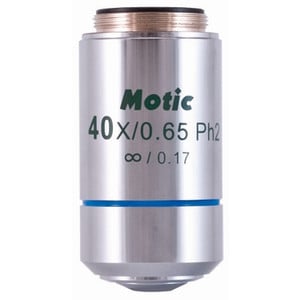 Motic CCIS plan achromatic EC-H PLPH 40X/0.65 positive phase objective (sprung) (AA = 0.5mm)