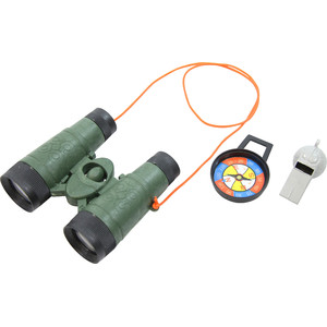 Set de explorador con binoculares, compás y silbato