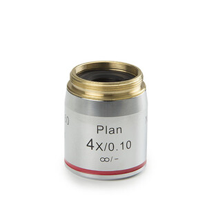 Euromex Objetivo DX.7204, 4x/0,10 Pli, plano, infinito, distancia de trabajo 30 mm (Delphi-X)