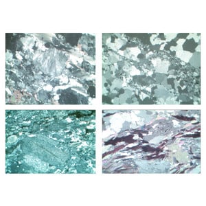 LIEDER Rocks and Minerals, Ground Thin, Metamorphic Rocks, Set no. IV, 29 Microscope Slides size 30x45 mm, wo box