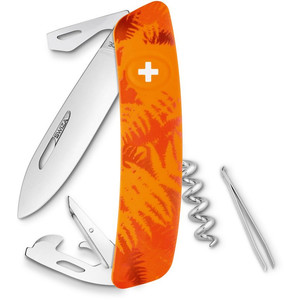 SWIZA Knives C03 Swiss Army Knife, FILIX Camo Fern Orange