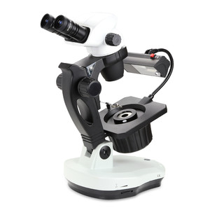 Euromex NZ.1902-GEMF, NexiusZoom, 6,7x a 45x, gemología, 30 W 6 V HAL, lámpara de descarga de gas fluorescente de 7 W, binocular