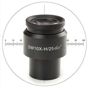 Euromex DX.6010-CM 10X/25mm SWF, micrometer, crosshair, Ø30 mm microscope eyepiece (for Delphi-X)