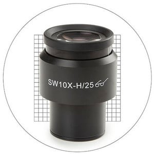 Euromex 10X/25mm SWF, 20x20 measuring grid eyepiece, Ø30 mm, DX.6010-SG (Delphi-X)
