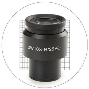 Euromex 10X/25mm SWF, 20x20 measuring grid eyepiece, Ø30 mm, DX.6010-SG (Delphi-X)