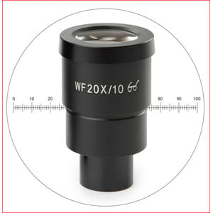 Euromex Measuring eyepiece HWF 20x/10 mm Okular mit Mikrometer, SB.6020-M (StereoBlue)