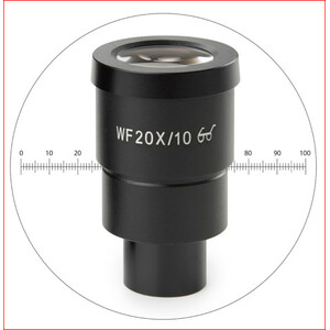 Euromex Measuring eyepiece HWF 20x/10 mm Okular mit Mikrometer, SB.6020-M (StereoBlue)