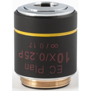 Motic Objetivo EC PL P, CCIS, plan achro, (spannungsfrei), 10x/0.25, w.d.17.4mm (BA-310 POL)