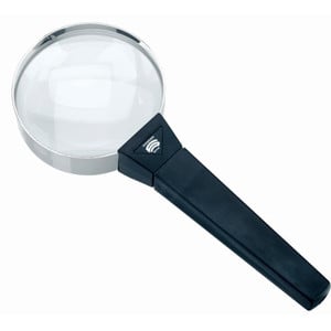 Schweizer Magnifying glass Hand magnifier Basic-Line FORTE, 10D/3.5x/Ø75mm, biconvex