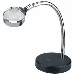 Schweizer Lupa de mesa con base, 3x/Ø75 mm, biconvexa