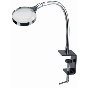 Schweizer Lente da lavoro con morsetto da tavolo, 2,5x/Ø90mm, biconvessa