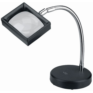 Schweizer Lupa de mesa de trabajo Base de mesa de plástico, 3x/100x75 mm, esférica