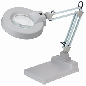 Schweizer Vergrootglazen Vergrootglas schaararm tafelvoet, 2x/Ø125mm, biconvex, 22W