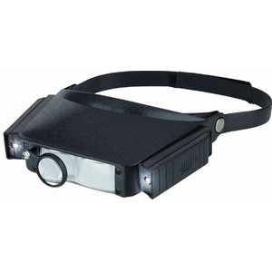 Schweizer Magnifying glass Headband magnifier 2x, 3x, 4x, 5x, with lighting