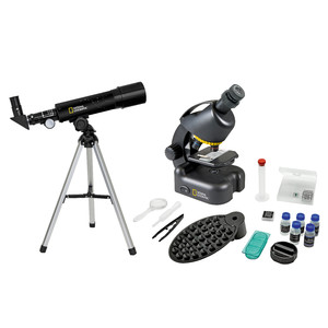 National Geographic Telescopio y Microscopio en Set con Soporte para smartphone