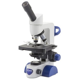 Optika Microscope B-63, mono, 40-600x, LED, battery, cross table