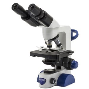 Optika Microscope B-66, bino, 40-400x, LED, battery, cross table