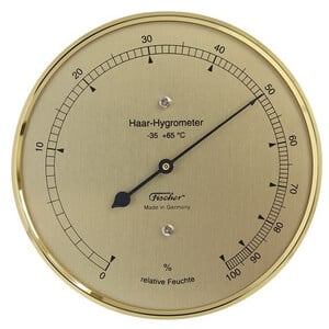 Fischer Weather station Hair-Hygrometer brass
