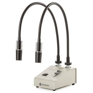 Euromex LE.5207 light source, with 2 Gooseneck Light conductors 2x3W, 6500K