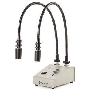 Euromex LE.5207 light source, with 2 Gooseneck Light conductors 2x3W, 6500K