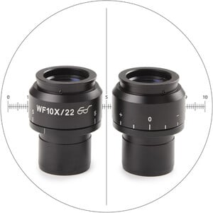 Euromex Oculair meten NZ.6210-CM, 10x/22 mm SWF, micrometer, dradenkruis, (Nexius EVO)