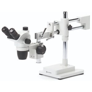 Euromex Microscopio stereo zoom NZ.1903-B, 6.7-45x, doppio braccio, piastra base, trino
