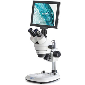 Kern Microscoop OZL 464C241, Greenough, zuil, 7-45x, 10x/20, doorgelaten licht, 3W LED, camera 5MP, USB 2.0, HDMI, WiFi, Tablet