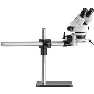Kern Stereo zoom microscoop OZL 961, bino, 0.7-4.5x, telescooparm Statief (plaat), LED ringverlichting