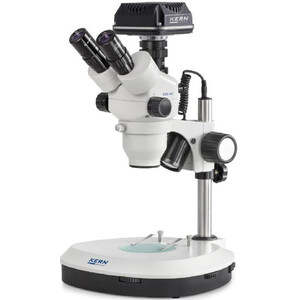 Kern Microscopio OZM544C825, trino, 7-45x, HWF 10x23, Luce trasmessa e trasmessa, LED 3W, Fotocamera, CMOS, 5MP, 1/2.5", USB 2.0