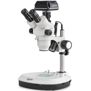 Kern Microscopio OZM544C825, trino, 7-45x, HWF 10x23, Luz transmitida y reflejada, LED 3W, Cámara, CMOS, 5MP, 1/2.5", USB 2.0