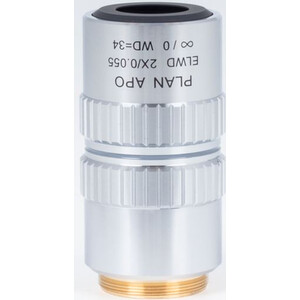 Motic Plan apochromatisch. objectief ELWD 2X/0.055 (wd:34mm)