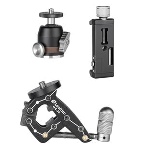 Leofoto Tripod MC-30 Kit (PC-90II ,MBH-19 , MC-30) Klemme, Kugelkopf und Smartphonehalter