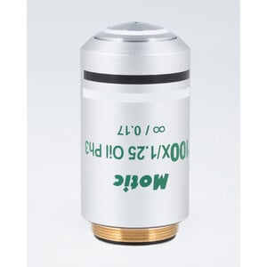 Motic Objective CCIS, UC PL Ph, 100X / 1.25, wd 0.16 mm, infinity, PL, Ph, oil, S