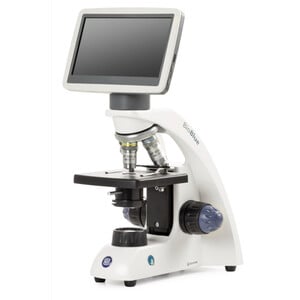 Euromex Microscope BioBlue, BB.4200-LCD, 7 inch LCD Bildschirm, SMP 4/10/S40x Objektiven, DIN, 40x - 400x, 10x/18, LED, 1W, einfacher Objekttisch