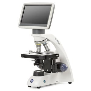 Euromex Microscoop BioBlue, BB.4220-LCD, 7 inch LCD-scherm, SMP 4/10/S40x Lenzen, DIN, 40x - 400x, 10x/18, LED, 1W, Kruistafel