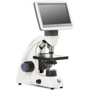 Euromex Microscope Mikroskop MicroBlue, MB.1051-LCD, 5.6 inch LCD Bildschirm, Achr. 4/10/S40x Objektive, DIN 35mm perf., 40x - 400x, LED, 1W, Kreuztisch