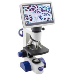 Optika Microscope B-61V, Screen, 7 inch, DIN, achromatic, 40-400x, LED, 1W