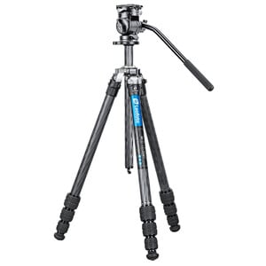 Leofoto Carbon tripod LO-224C Mr.O + BV-1R video tilt head