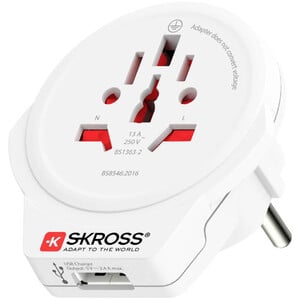 Skross Power pack World to Europe USB 1.0 travel adapter