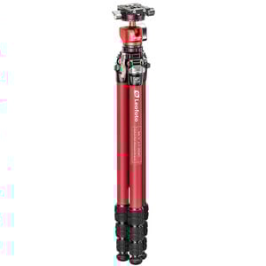Leofoto Carbon-Dreibeinstativ LY-224C Mr.Y + Ballhead LH-25 R Red